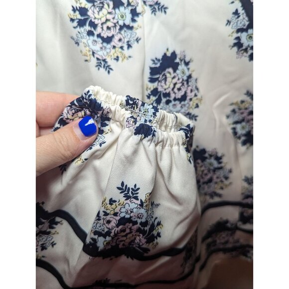 Lady Sunshine Floral V-neck Boho Bohemian Style Long Sleeve Blouse Size Medium - Picture 3 of 16